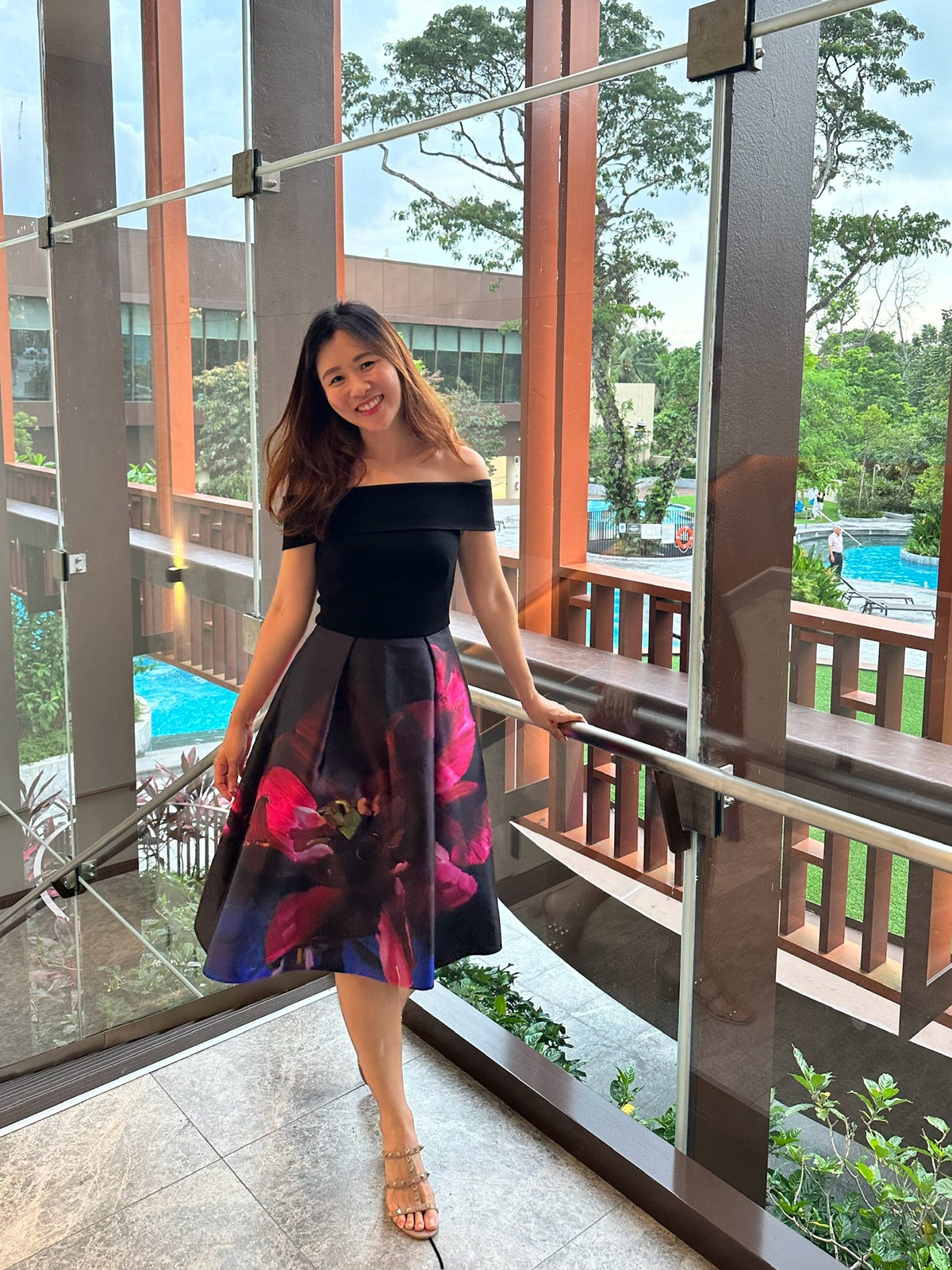 Fia Off Shoulder Dress (Loved) by Ted Baker