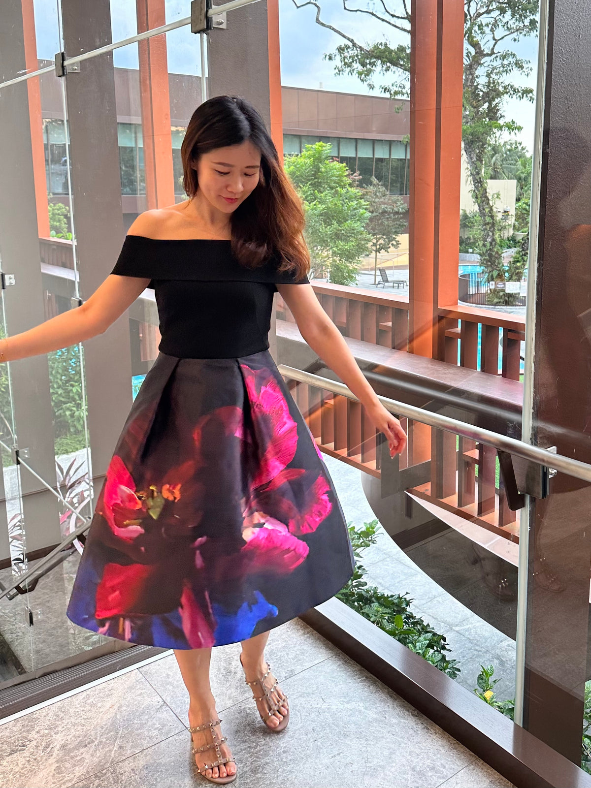 Fia Off Shoulder Dress (Loved) by Ted Baker