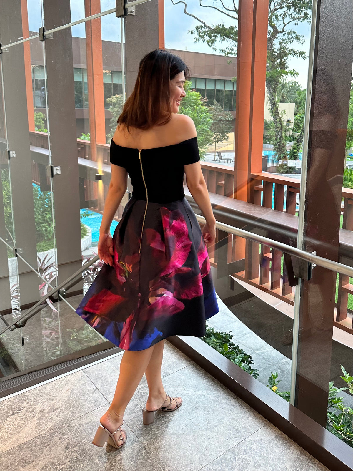 Fia Off Shoulder Dress (Loved) by Ted Baker