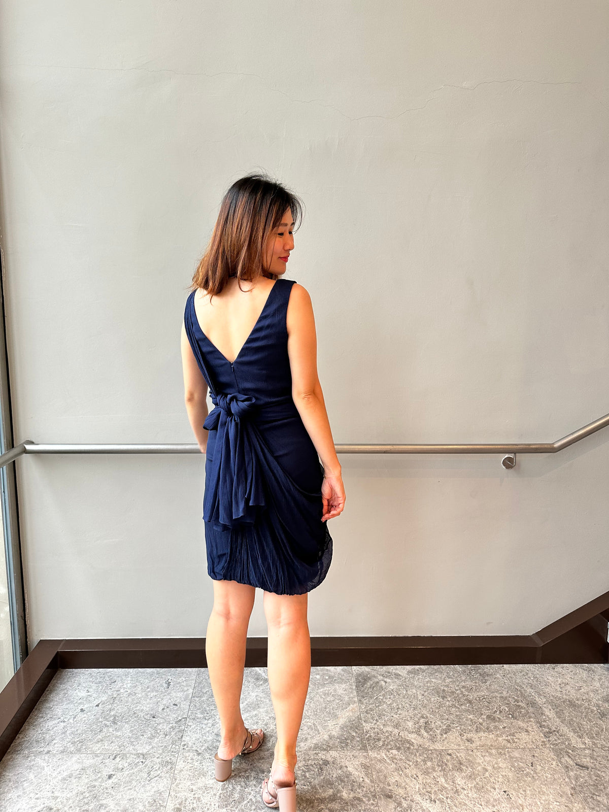 Harriet Navy Bubble Dress (Loved) by Pois