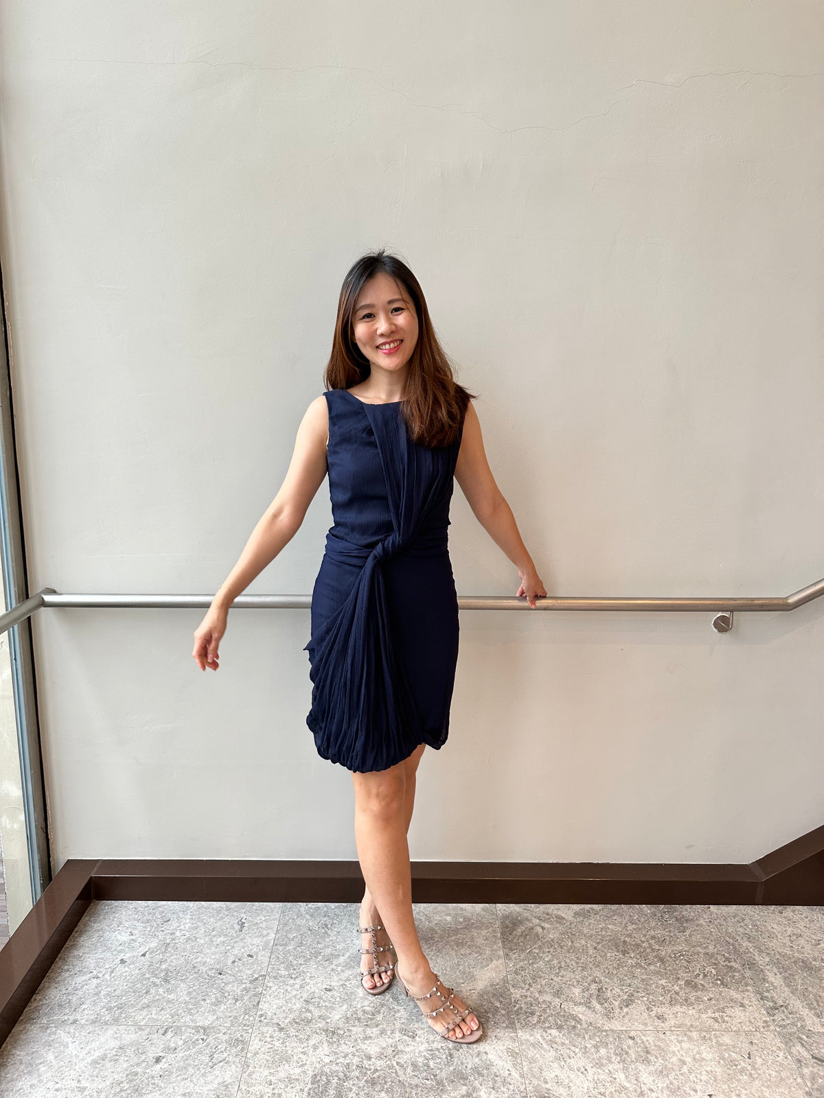 Harriet Navy Bubble Dress (Loved) by Pois