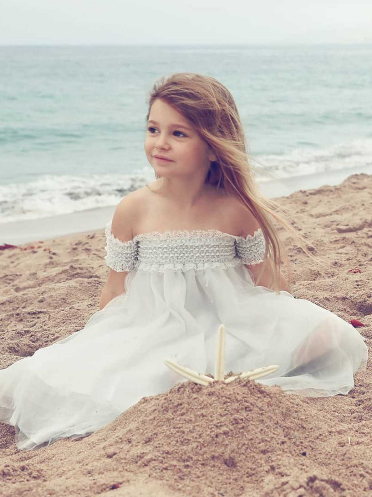 Cora Grey Off Shoulder Dress
