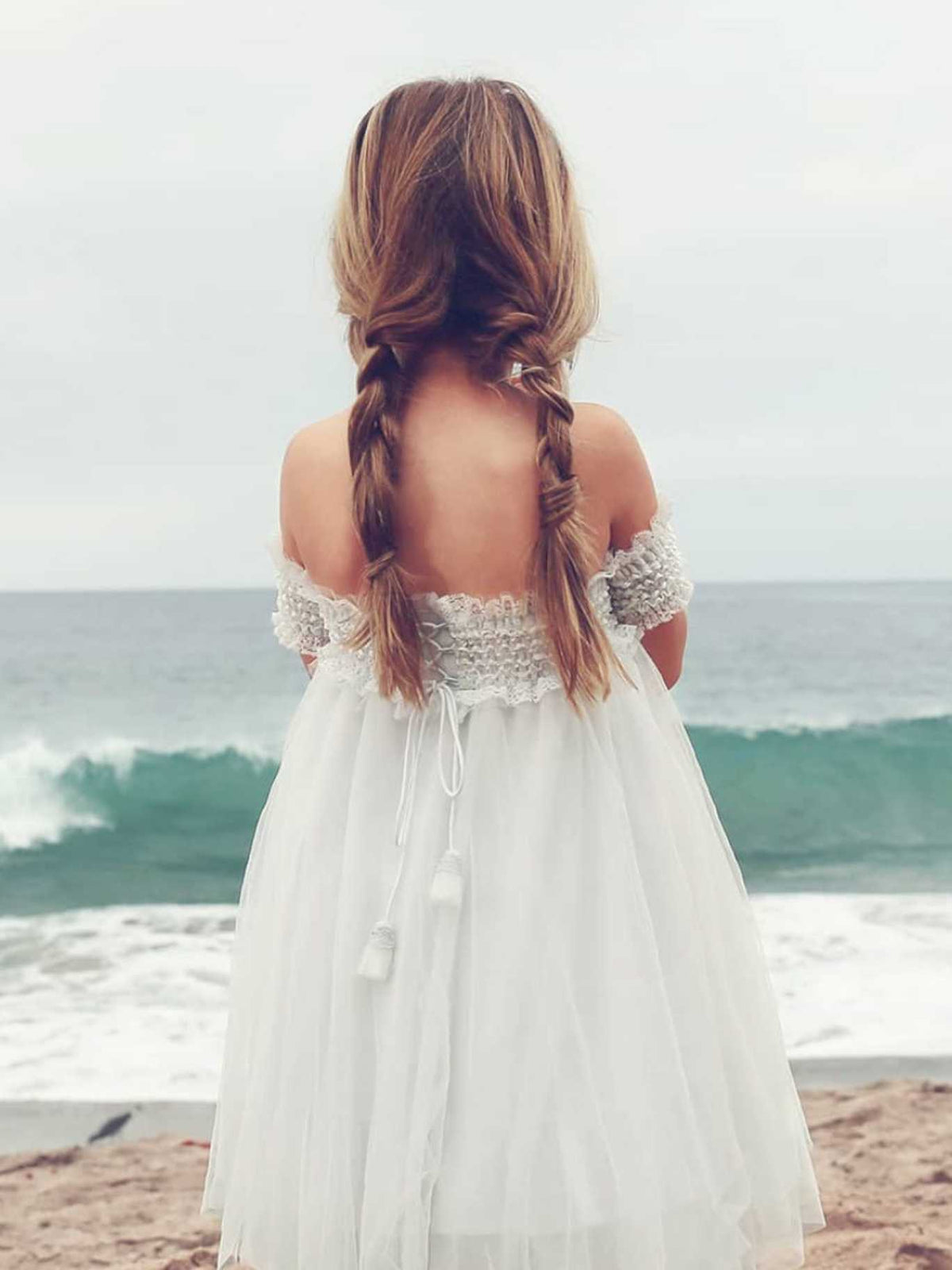Cora Grey Off Shoulder Dress