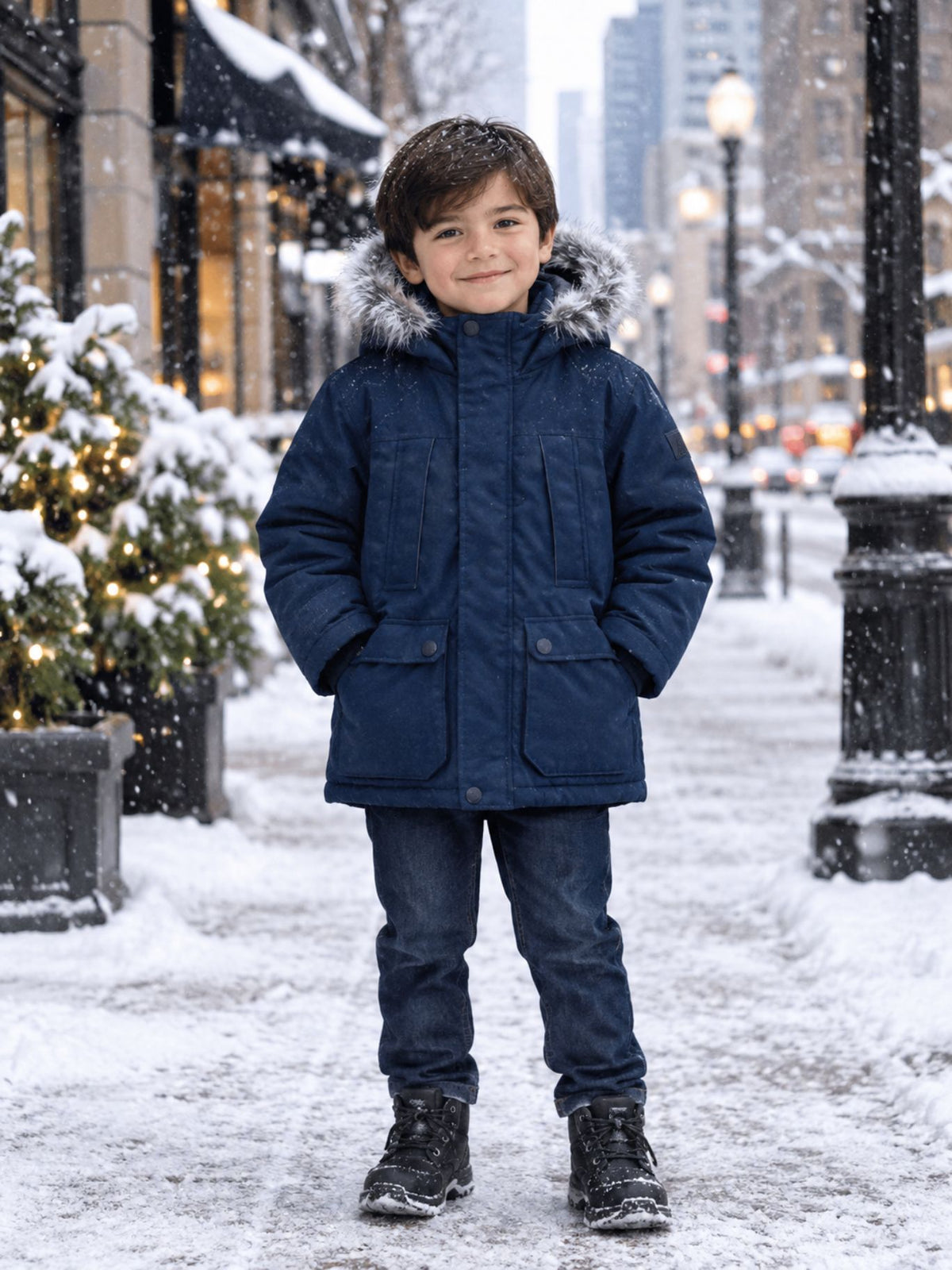 Douglas Navy Waterproof Parka Coat