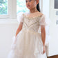 Eloise White Sequin Sleeved Ball Gown (Loved)