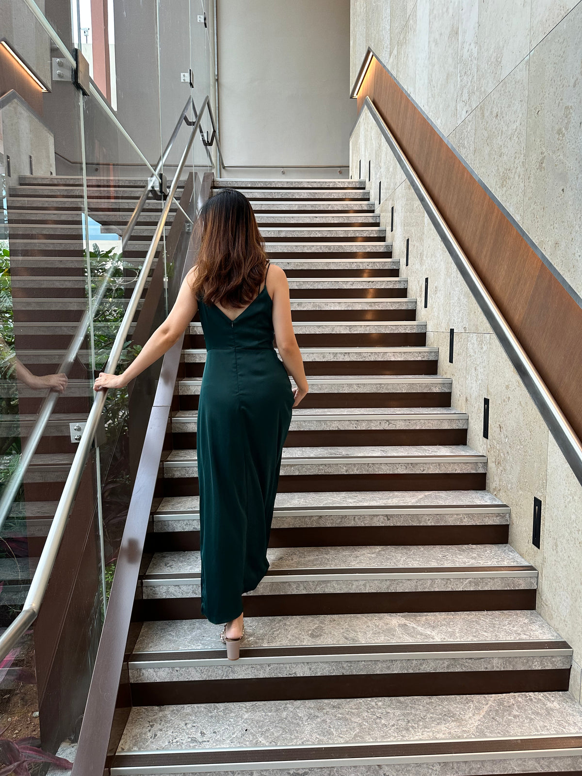 Hailey Green Slit Dress (Loved)