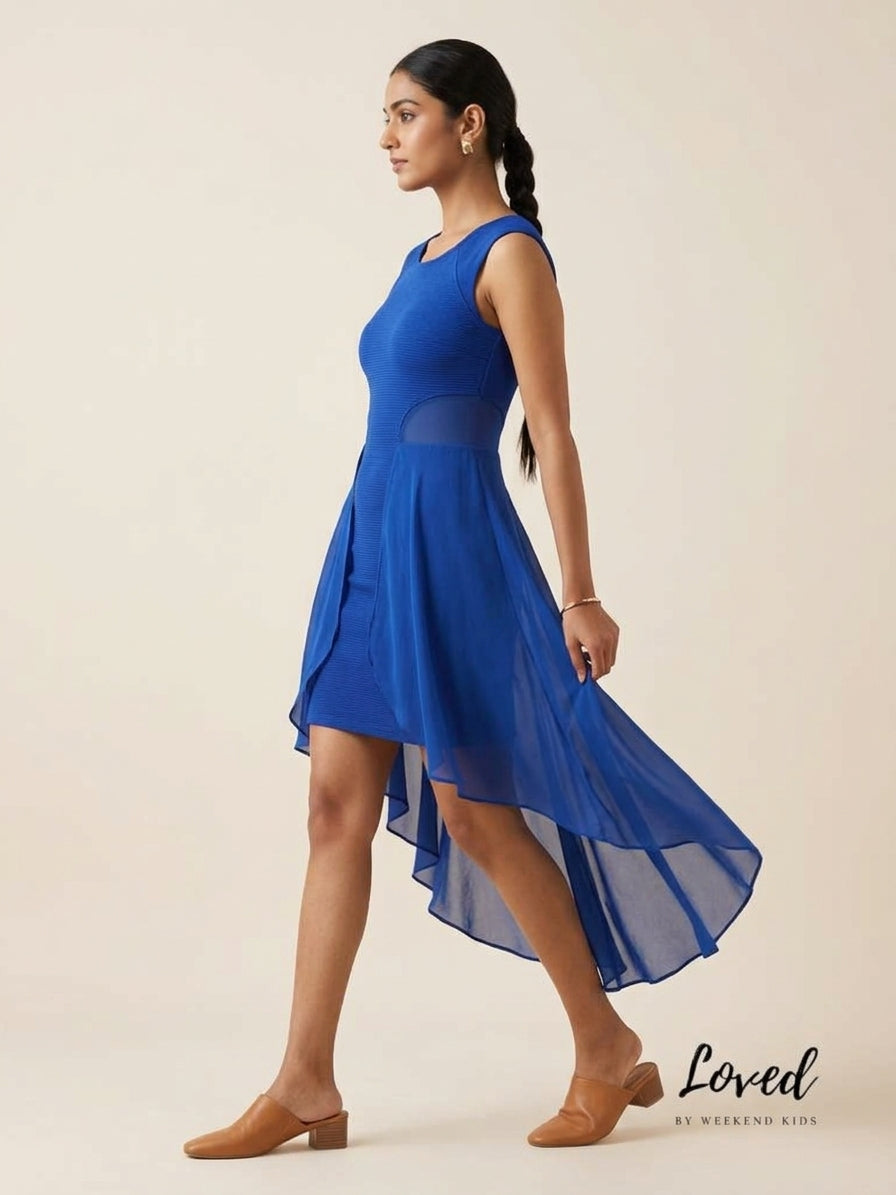 Jaci Blue High Low Dress (Loved) by Bebe