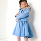 Aurora Light Blue Faux Fur Trench Coat
