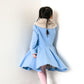 Aurora Light Blue Faux Fur Trench Coat
