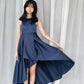 Norah Navy Satin Gown