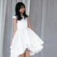 Faye White Satin Dress