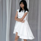 Faye White Satin Dress