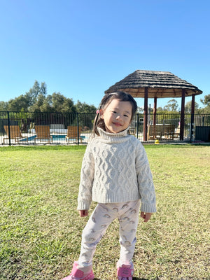 Caprice Cream Unisex Knit Sweater (Loved)