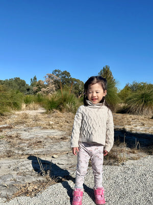 Caprice Cream Unisex Knit Sweater (Loved)