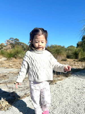 Caprice Cream Unisex Knit Sweater (Loved)