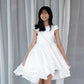 Faye White Satin Dress