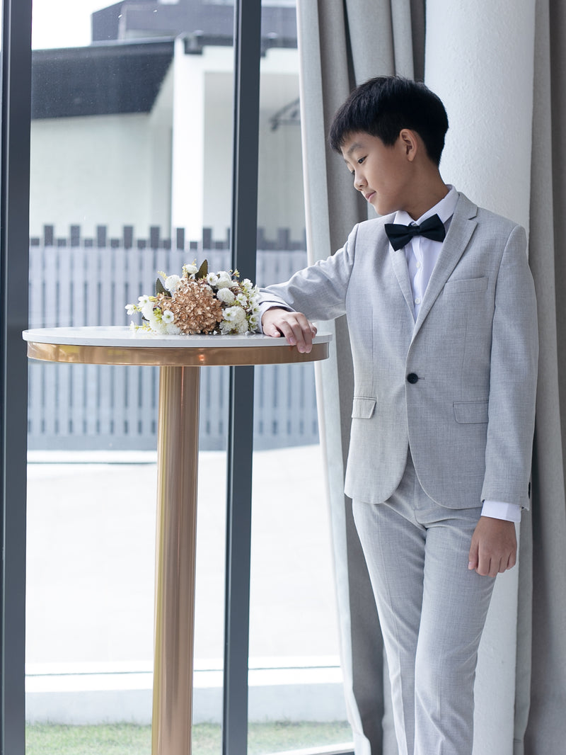 Aster Grey Blazer Suit Set