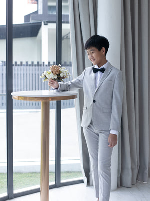 Aster Grey Blazer Suit Set