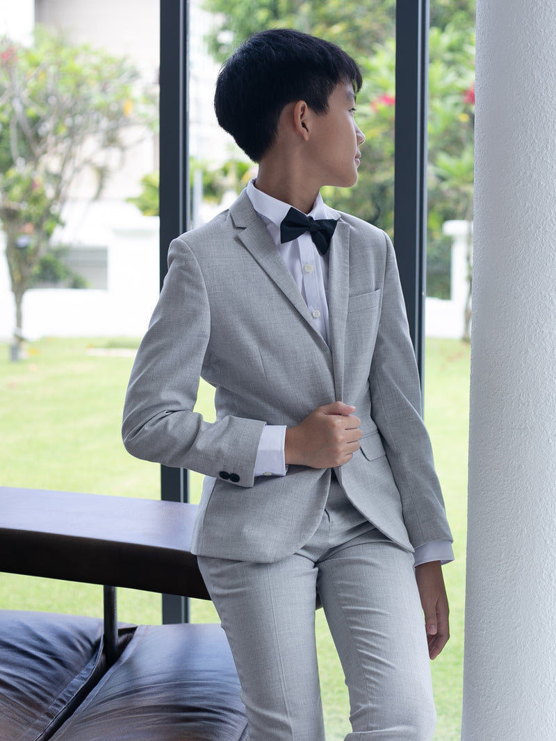 Aster Grey Blazer Suit Set