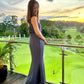 Ivanna Navy Padded Maxi Dress (Loved)