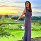 Ivanna Navy Padded Maxi Dress (Loved)