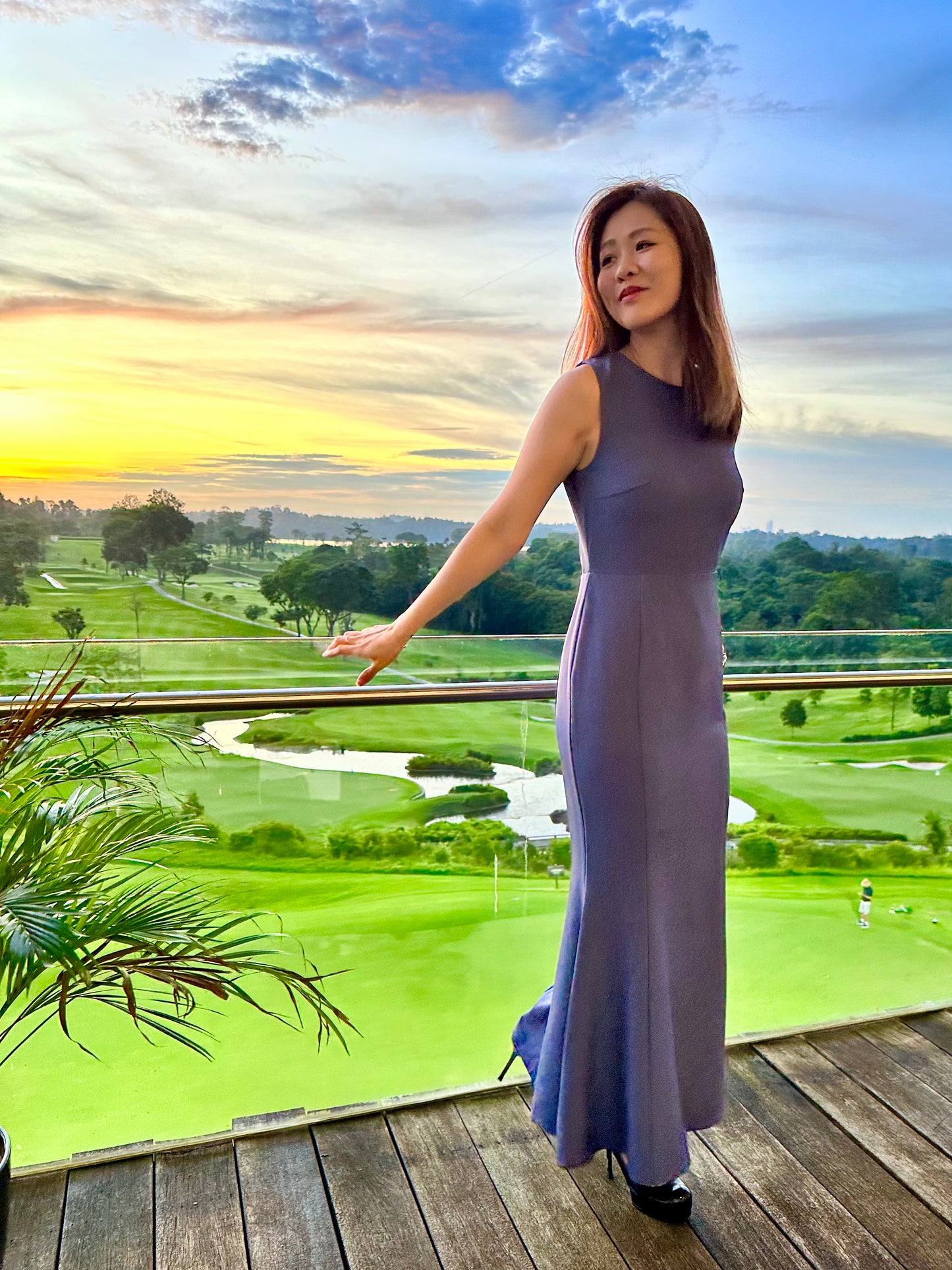 Ivanna Navy Padded Maxi Dress (Loved)