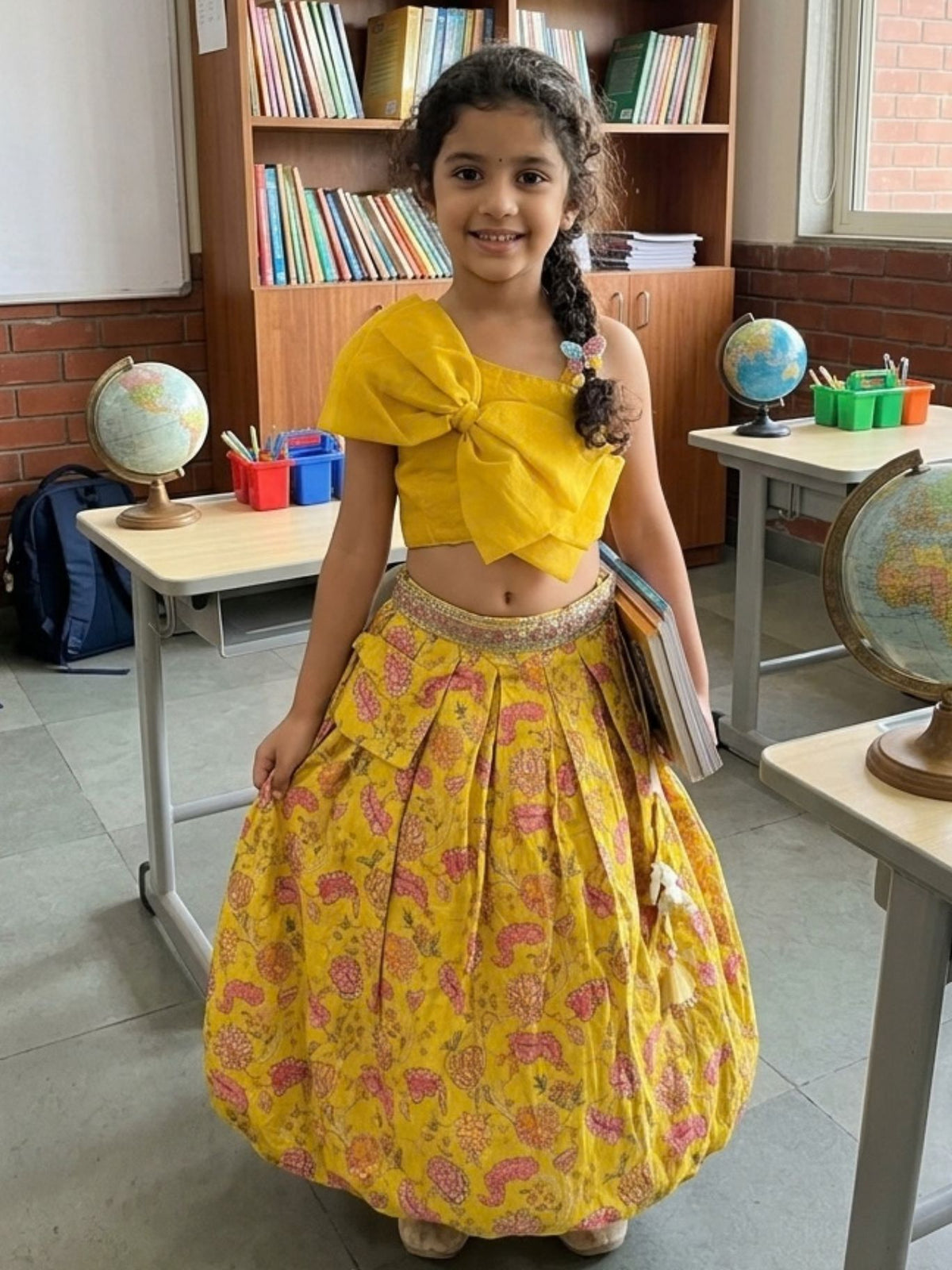 Kashvi Yellow Bubble Dress