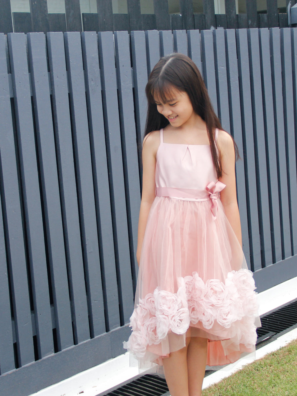 Brylee Pink Roses Dress