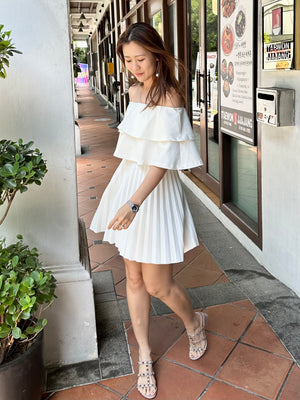 Xena Pleated Off Shoulder Dress (Loved)