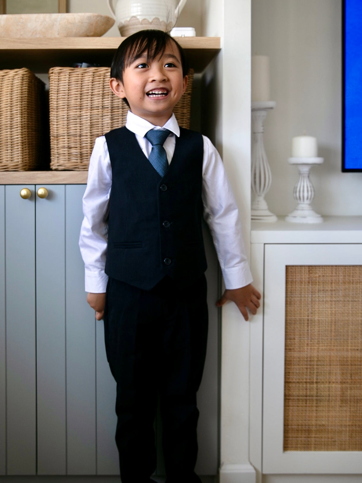 Quinlan Navy Vest Suit