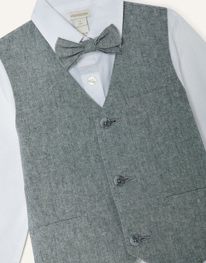 Kobe Grey Vest Suit Set