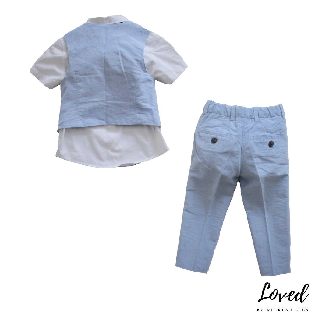 Ulysses Light Blue Vest Suit Set (Loved)