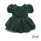 Demelza Vintage Velvet Green Dress (Loved)