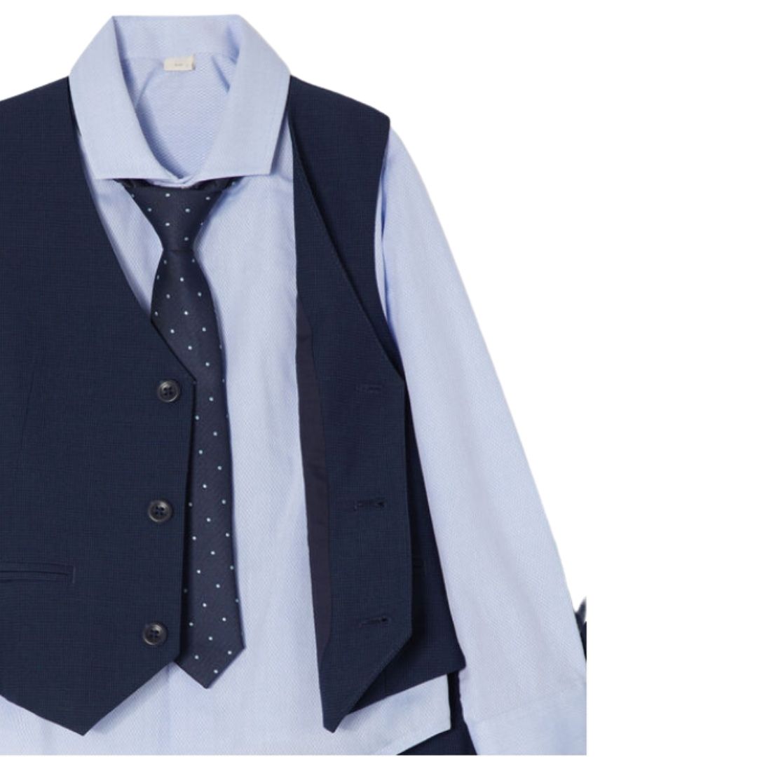 Eduardo Navy Vest Suit