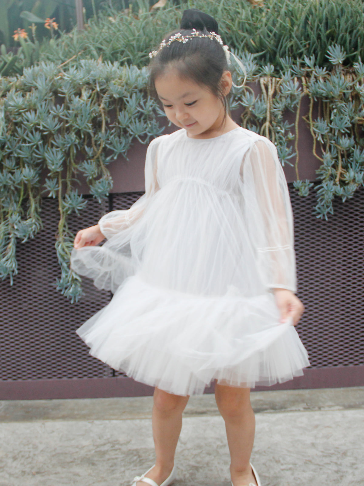 Alice Misty Blue Long Sleeved Dress