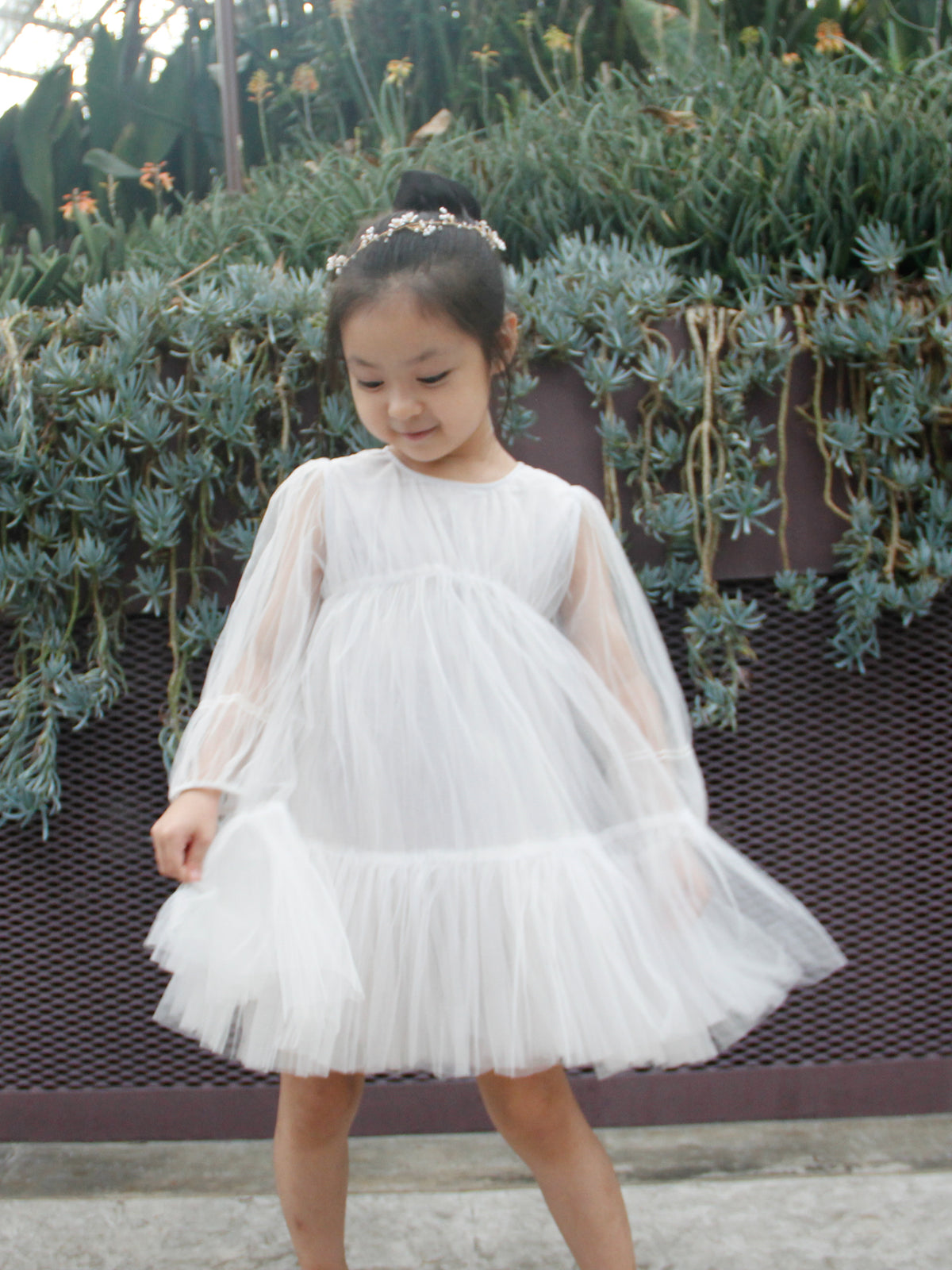 Alice Misty Blue Long Sleeved Dress