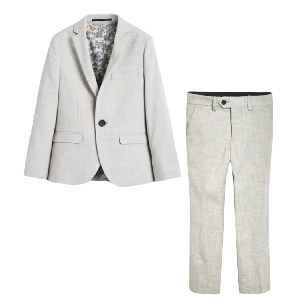 Aster Grey Blazer Suit Set