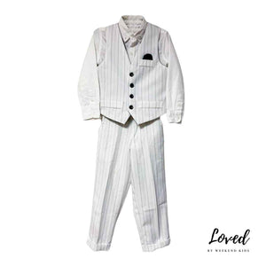 Kellan White Vest Suit Set (Loved)