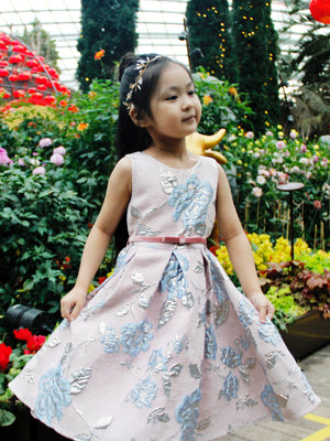Chenille Pink Floral Dress