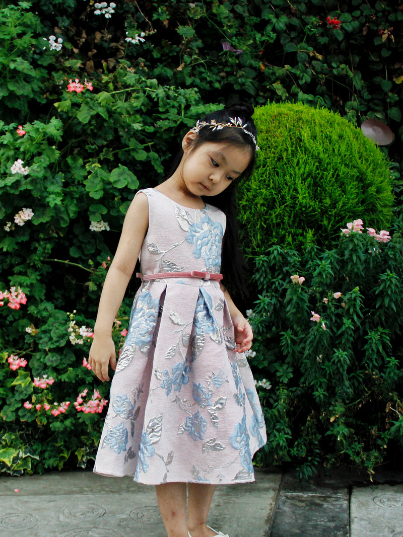 Chenille Pink Floral Dress