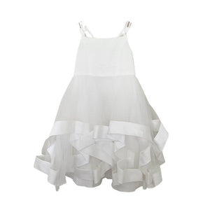 Helena White High Low Gown