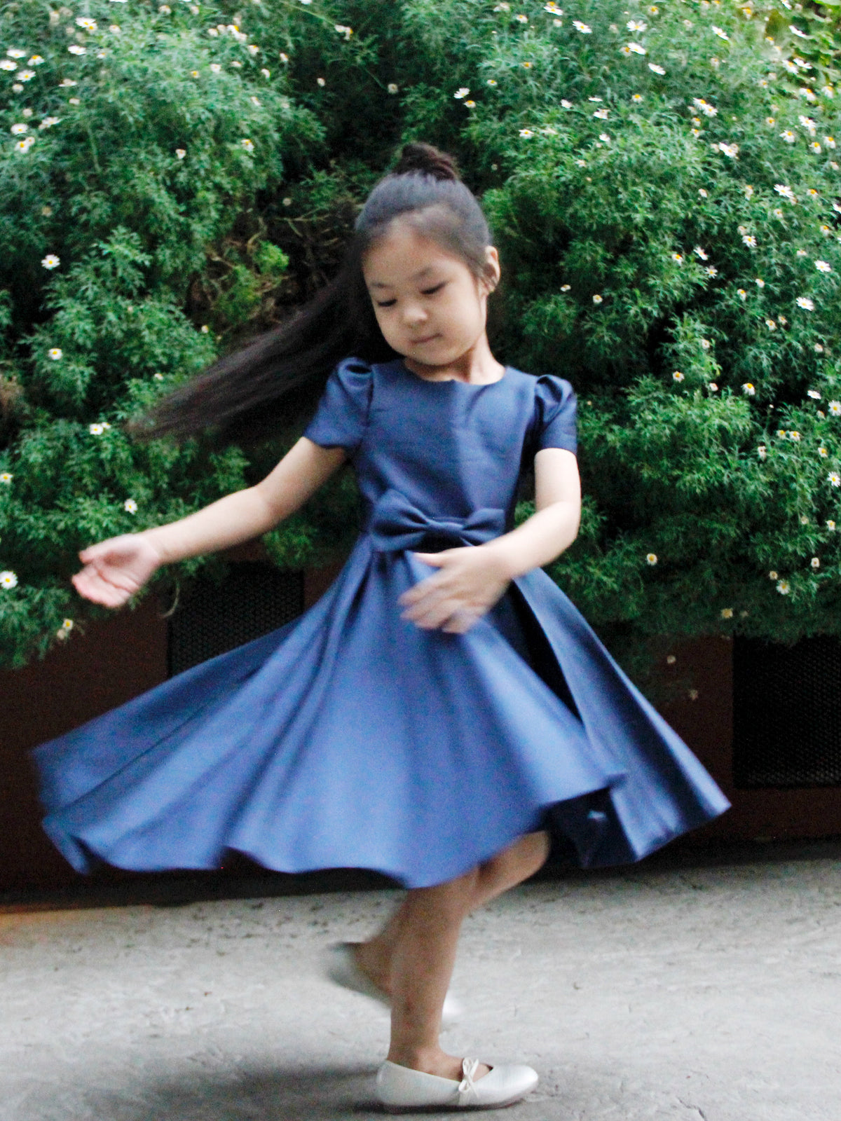 Henrietta Navy High Low Dress