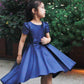 Henrietta Navy High Low Dress
