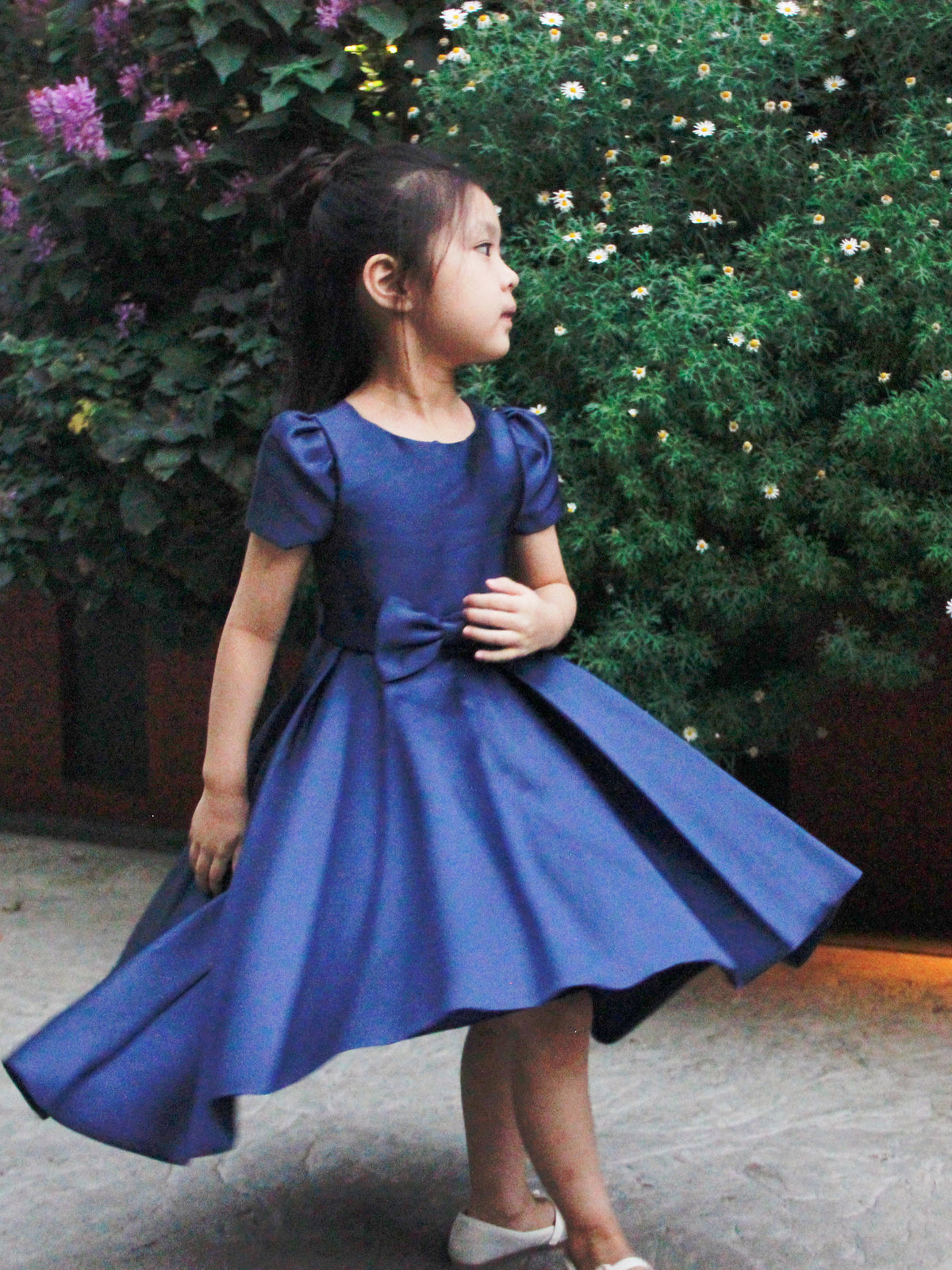 Henrietta Navy High Low Dress