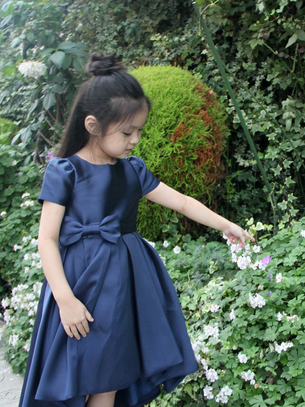 Henrietta Navy High Low Dress
