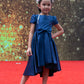 Henrietta Navy High Low Dress