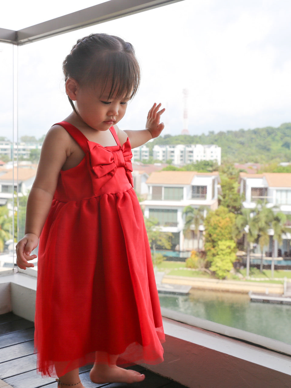 Belinda Red Bow Dress