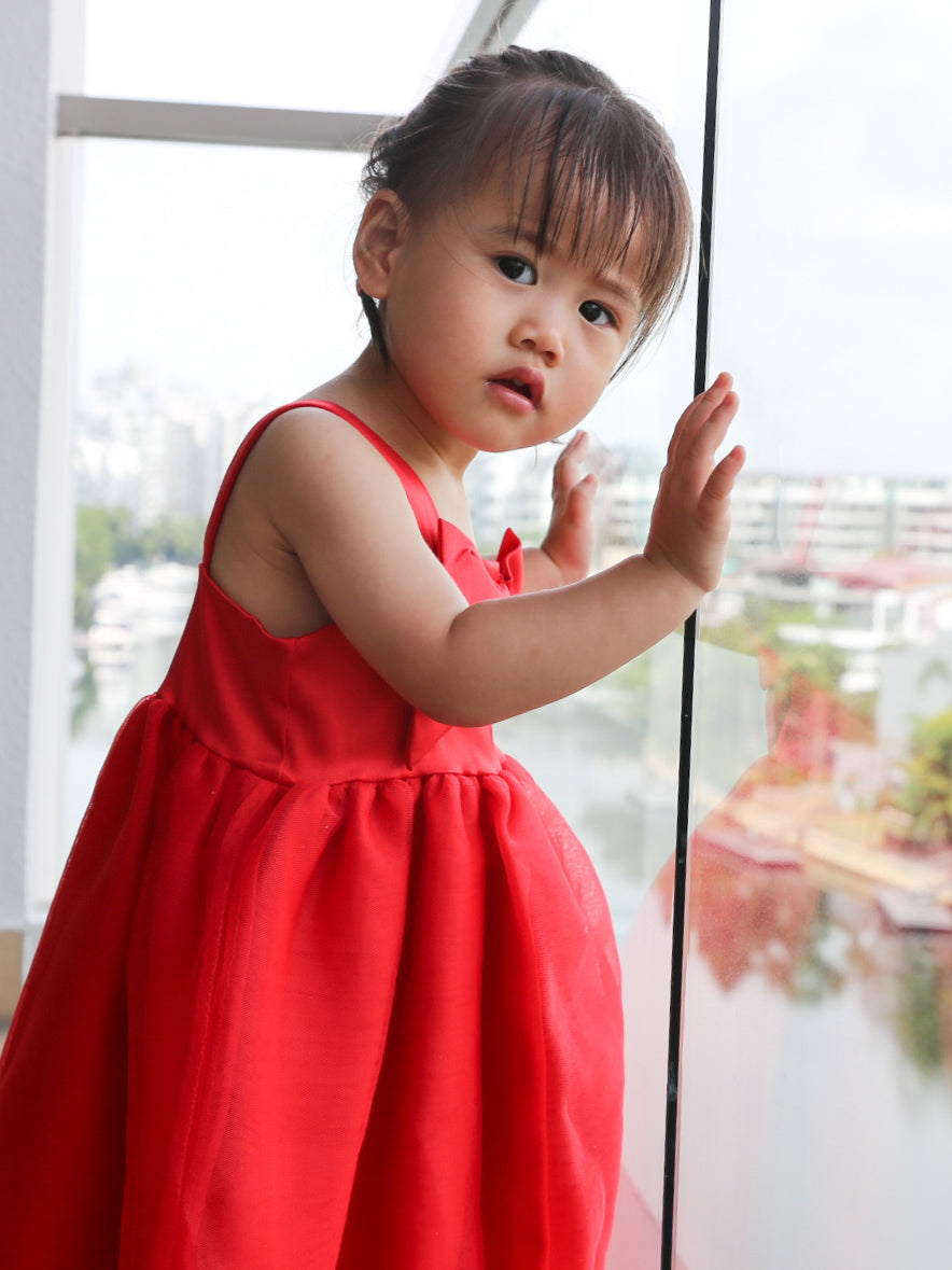 Belinda Red Bow Dress
