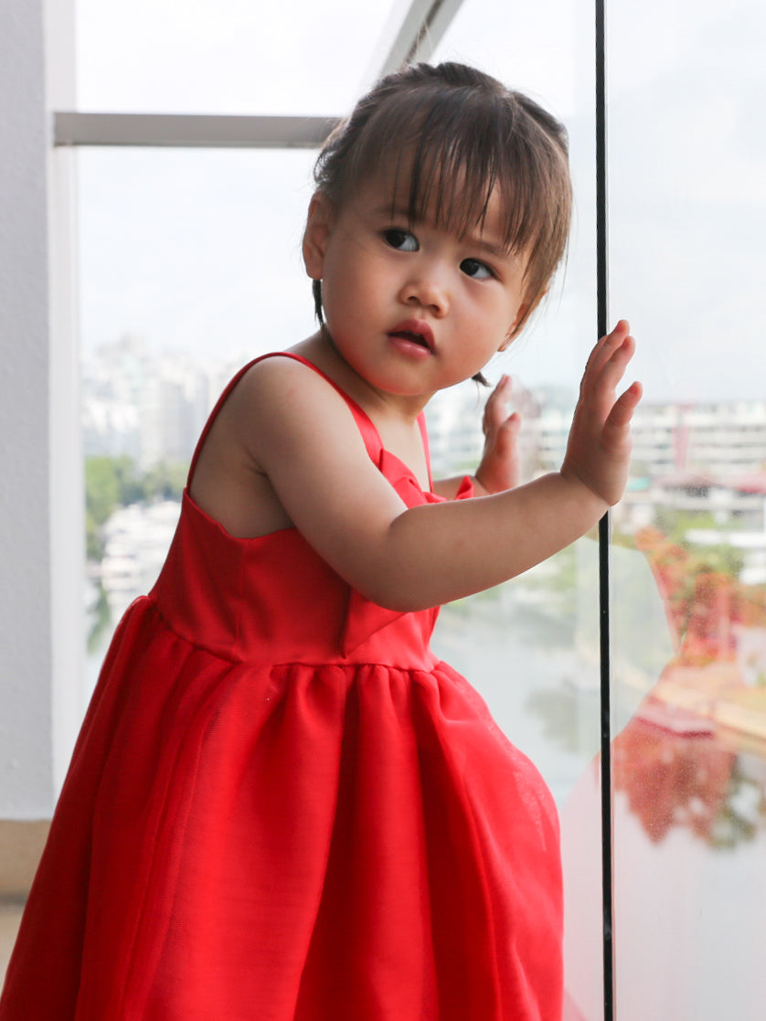 Belinda Red Bow Dress