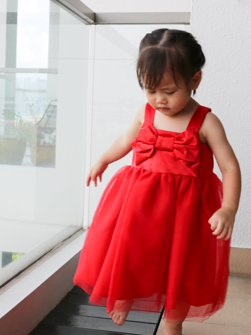 Belinda Red Bow Dress